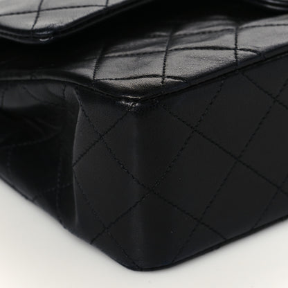 Chanel Lambskin Quilted Medium Double Flap Black 9 of 10