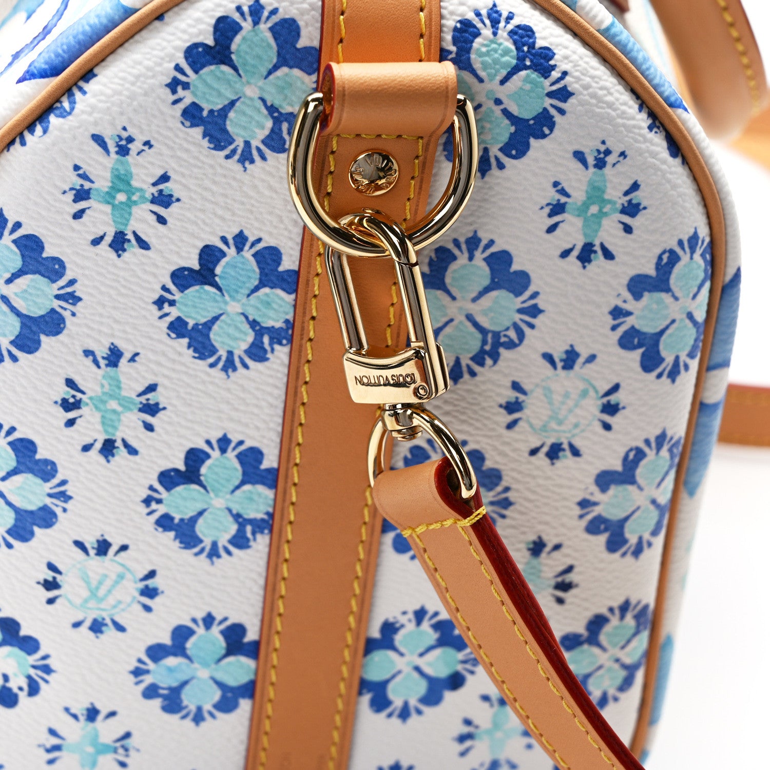 Louis Vuitton Monogram Tiles By The Pool Speedy Bandouliere 25 Lagoon Blue 10 of 11