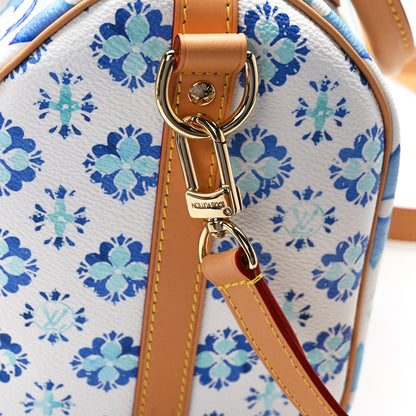 Louis Vuitton Monogram Tiles By The Pool Speedy Bandouliere 25 Lagoon Blue 10 of 11