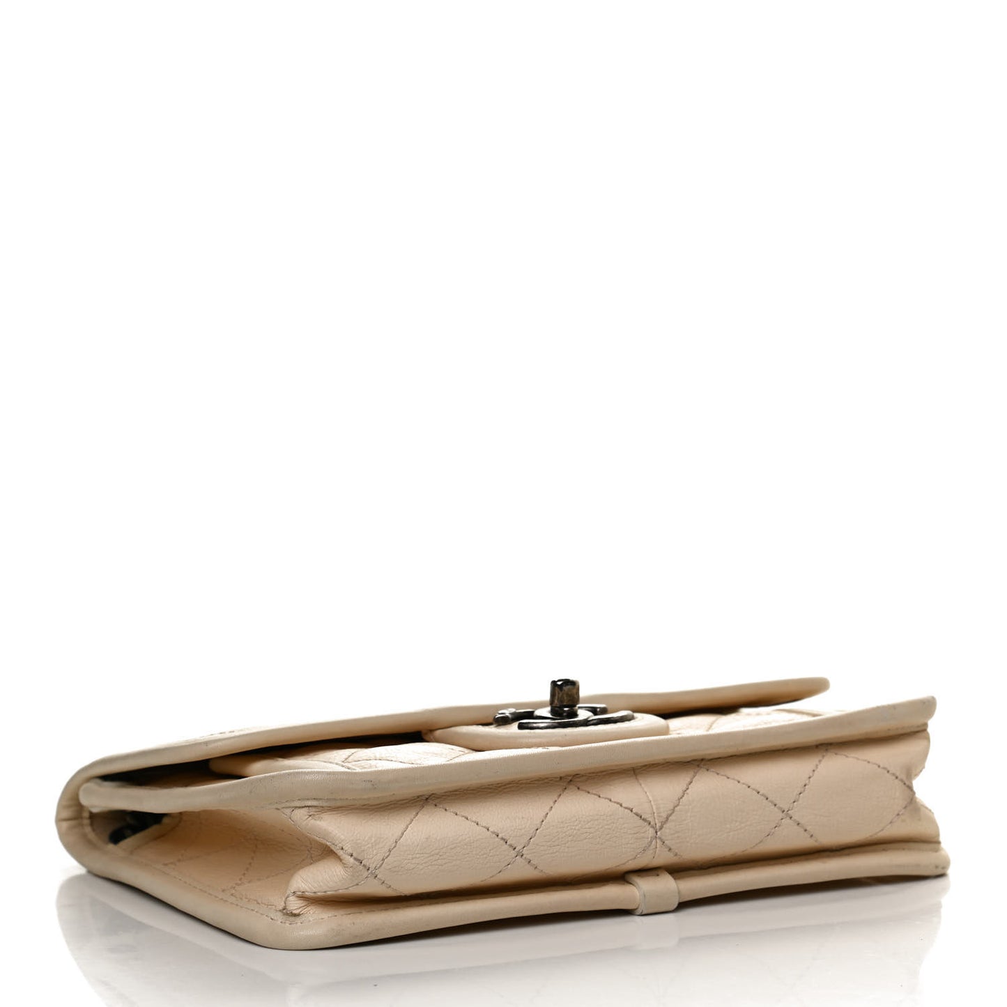 Calfskin Quilted Mini French Riviera Flap Ivory