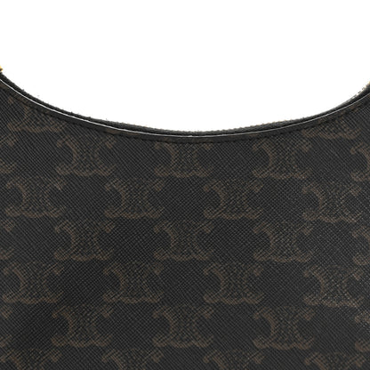 Celine Triomphe Canvas Calfskin Ava Shoulder Bag Tan 9 of 15