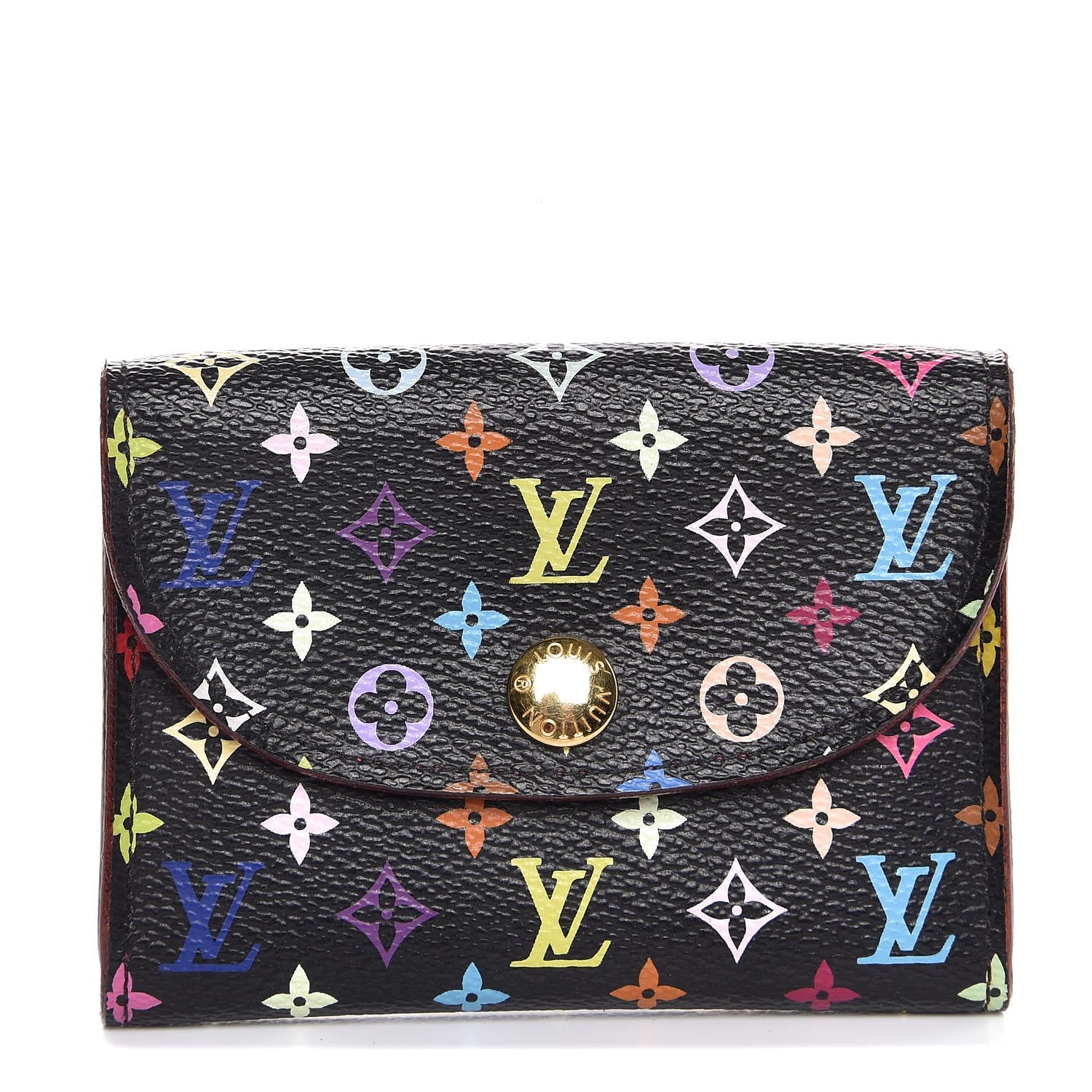 Louis Vuitton Monogram Multicolor Business Card Holder Black Grenade 1 of 8