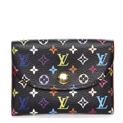 Louis Vuitton Monogram Multicolor Business Card Holder Black Grenade 1 of 8