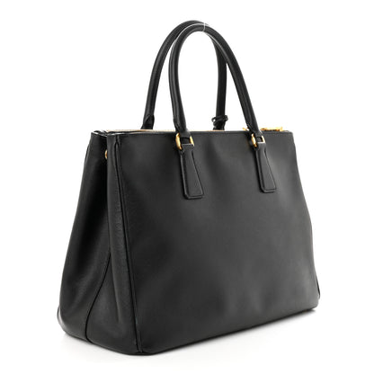 Prada Saffiano Medium Galleria Double Zip Tote Black 3 of 12