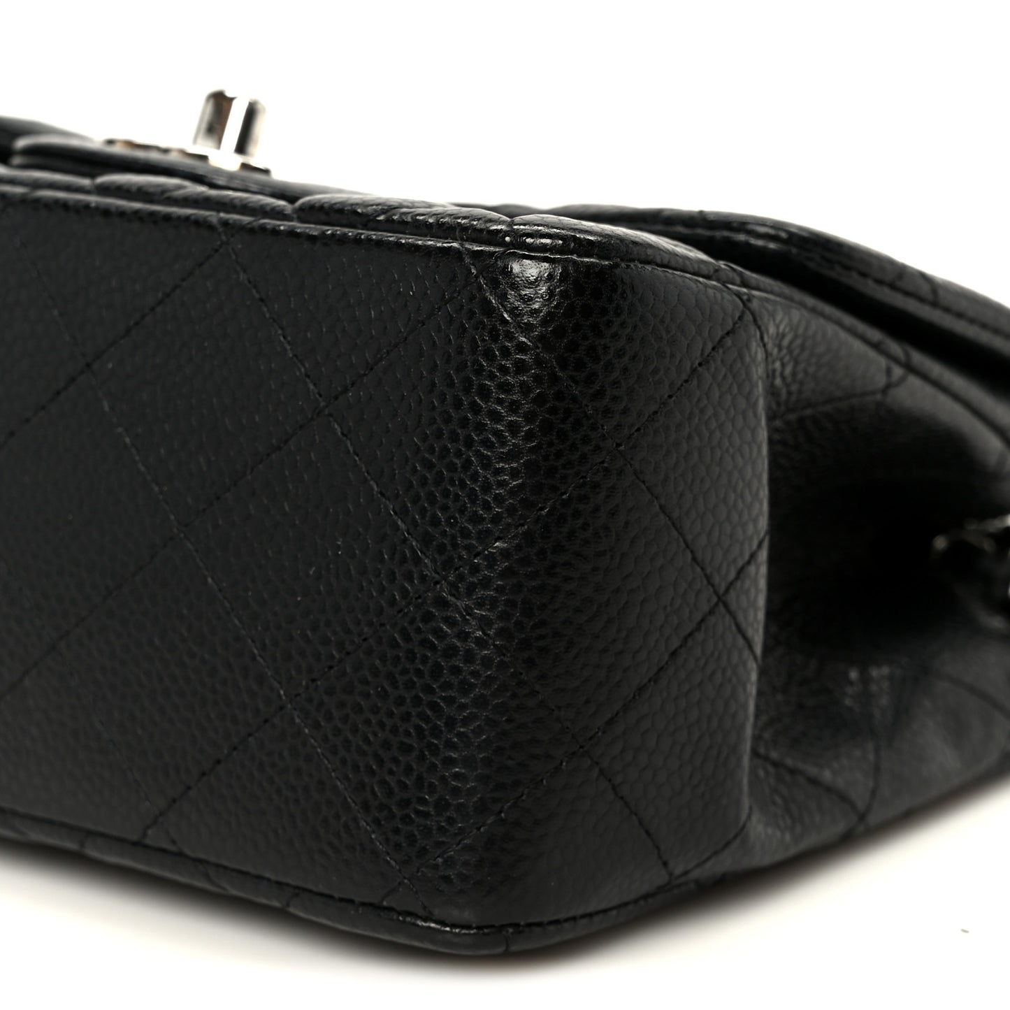 Caviar Quilted Mini Square Flap Black