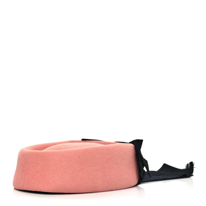 Gucci Felt Grosgrain Pillbox Bow Hat M 57 Pink 1 of 7