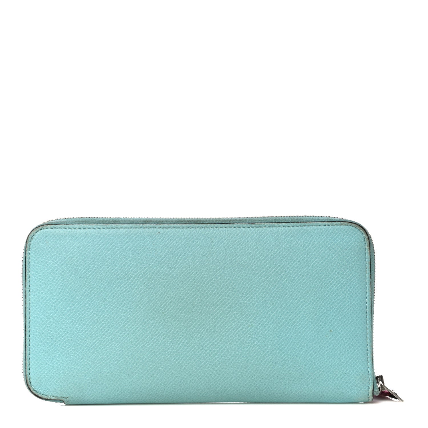 Hermes Epsom Silk'In Wallet Bleu Atoll Rose Tyrien 1 of 15