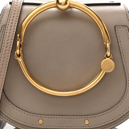 Chloe Calfskin Suede Small Nile Bracelet Bag Motty Grey 8 of 11