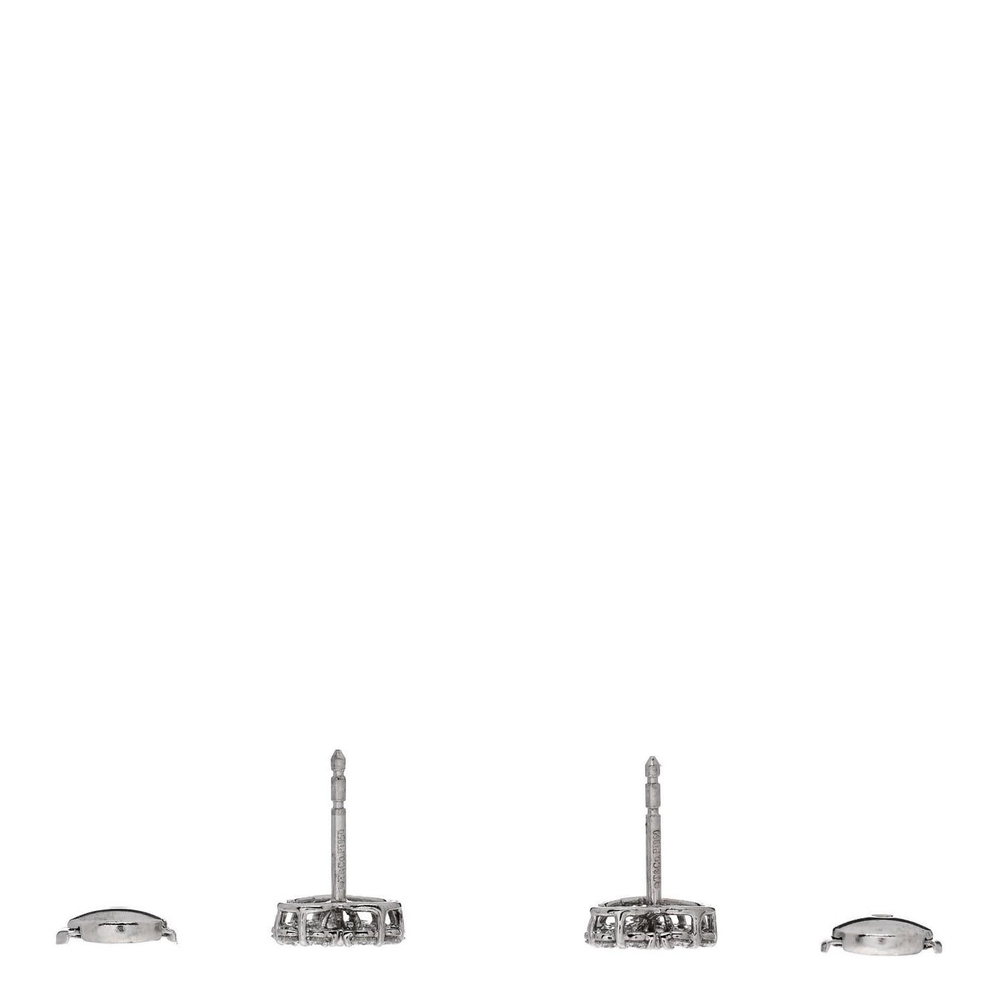 Platinum Diamond Heart Earrings