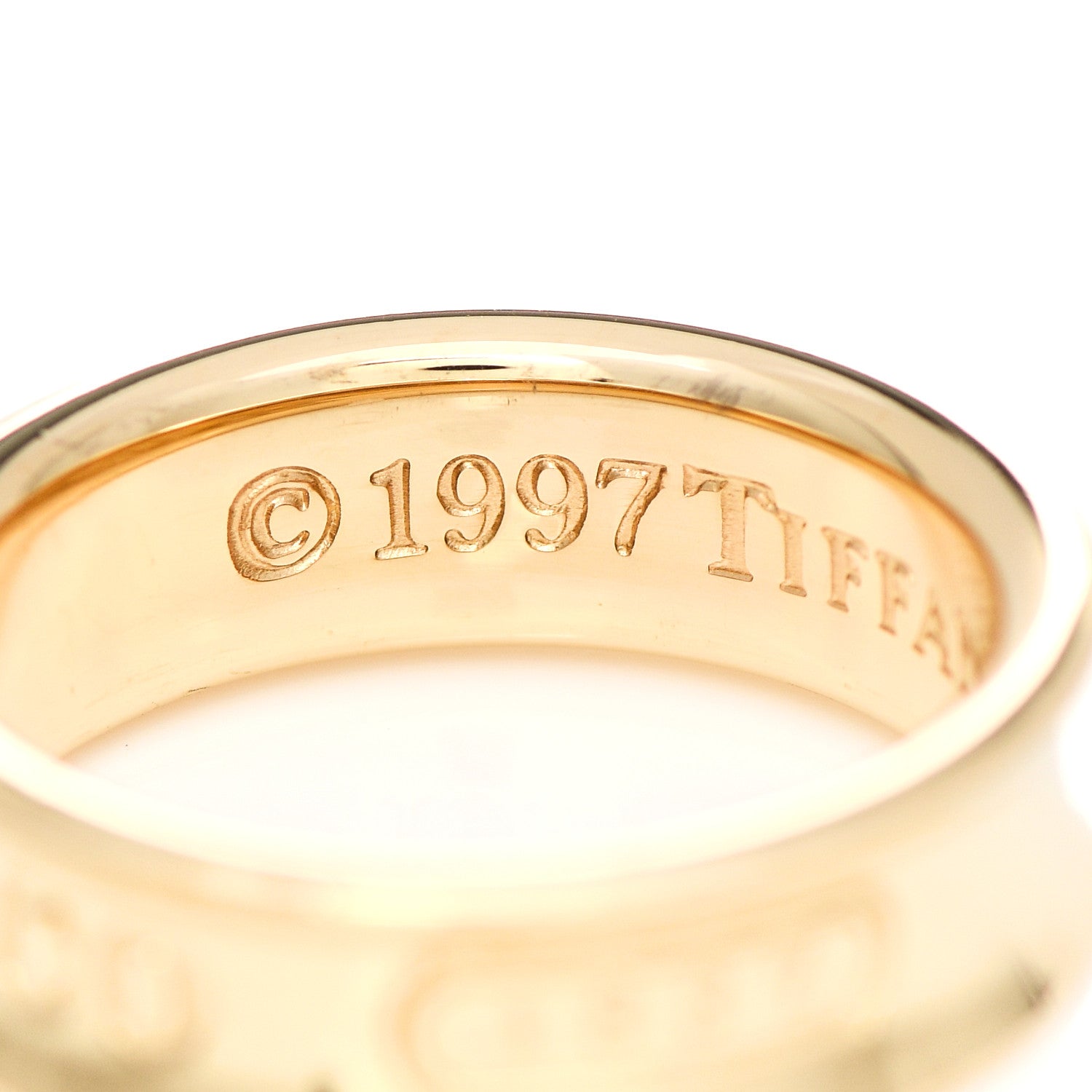 Tiffany 18K Yellow Gold 1837 Band Ring 52 6 4 of 7