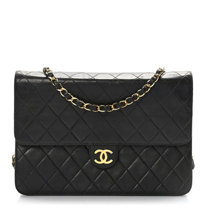Chanel Lambskin Quilted Medium Single Flap Black 1 of 11