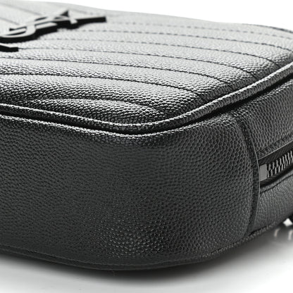 Saint Laurent Grain De Poudre Matelasse Monogram Mini Lou Camera Bag Black 8 of 8