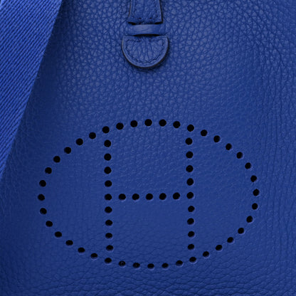 Hermes Taurillon Clemence Evelyne TPM Bleu Royal 8 of 11