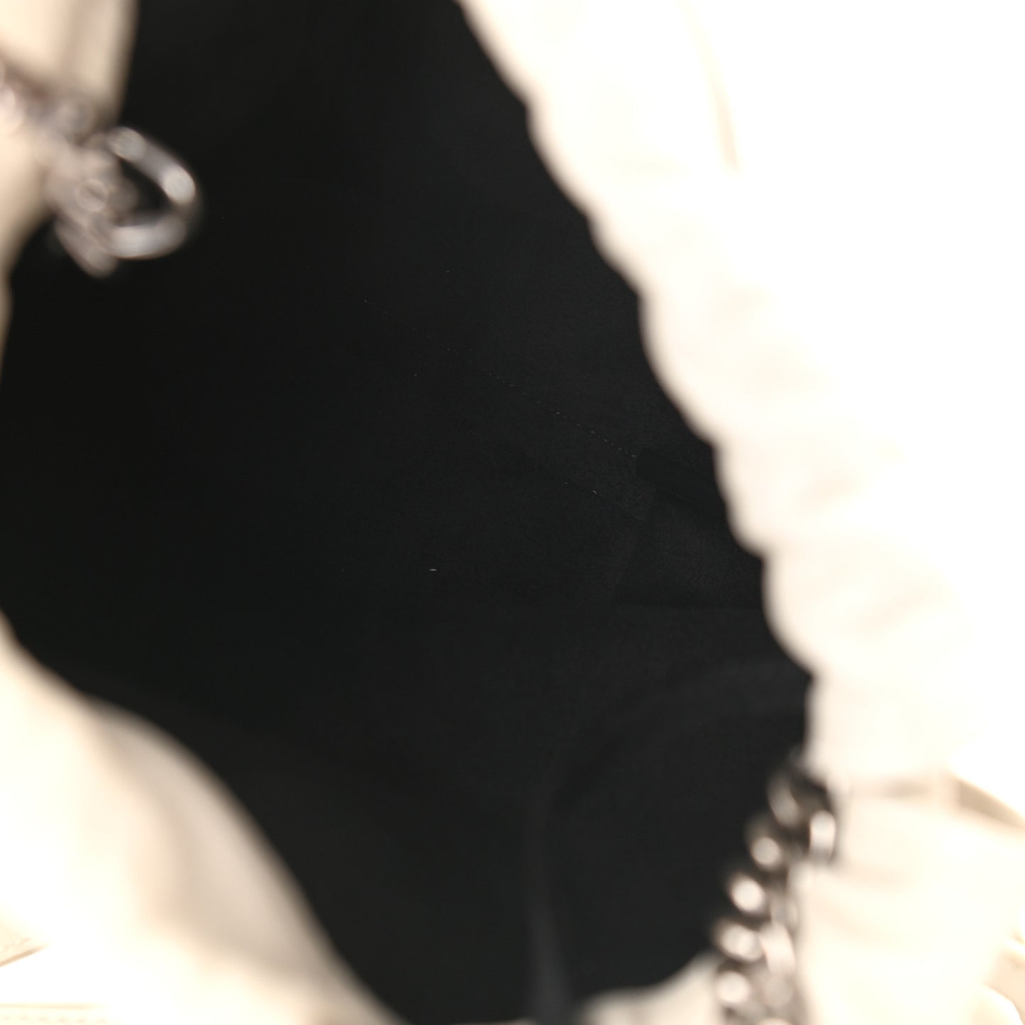 Lambskin Small Teddy Bucket Bag White