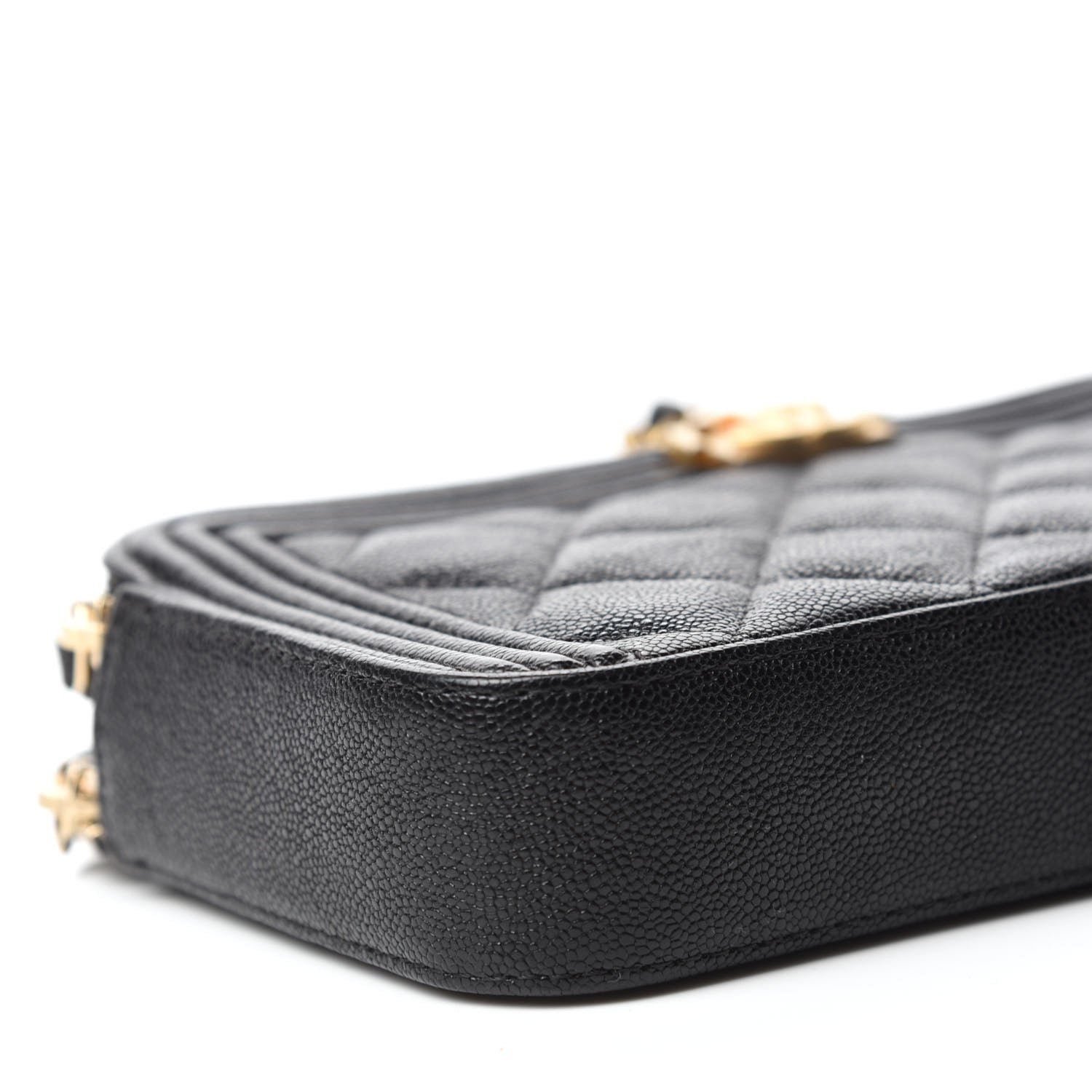 Chanel Caviar Quilted Small Boy Clutch With Chain Black 6 of 11