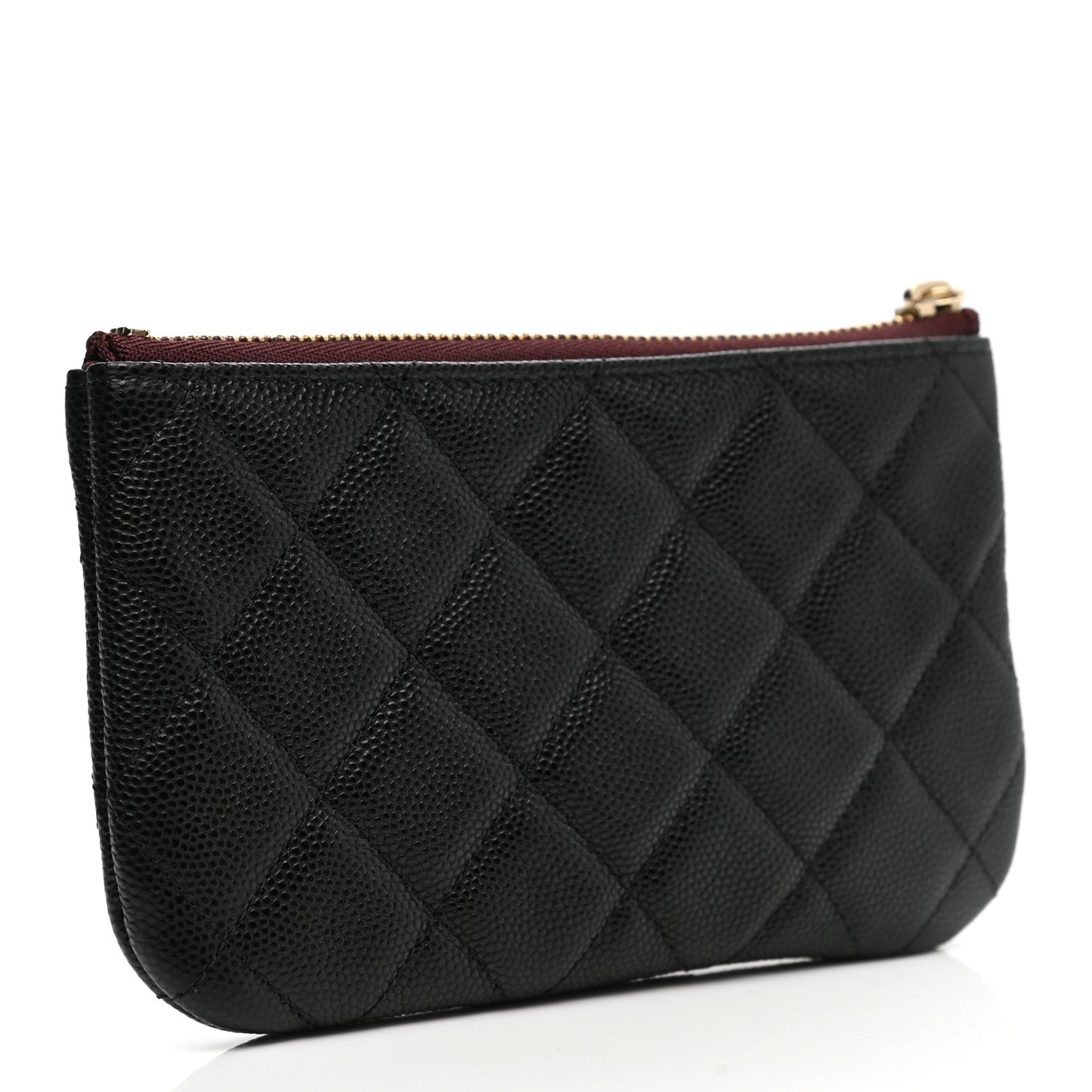Caviar Quilted Small Pouch Black