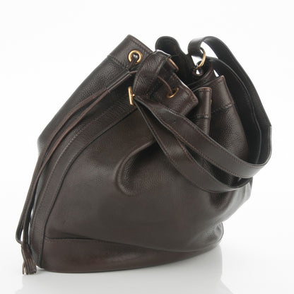 Hermes Evergrain Market Drawstring Bag 28 Chocolate 3 of 6
