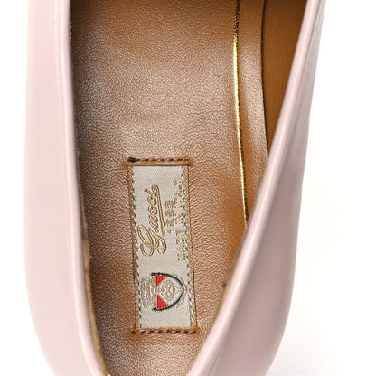 Gucci Malaga Kid Crystal Horsebit Womens Jordaan Loafers 37 Pink Hibiscus 8 of 10