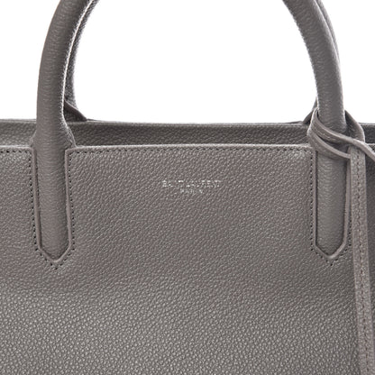 Saint Laurent Grained Calfskin Small Cabas Rive Gauche Fog 7 of 14