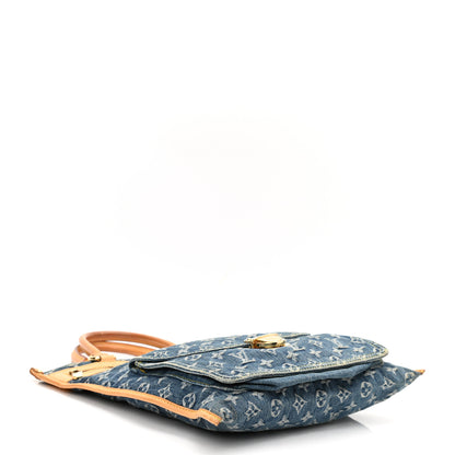 Louis Vuitton Monogram Denim Sac Plat Blue 4 of 17