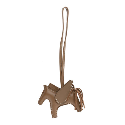 Hermes Milo Lambskin Grigri Rodeo Pegase Horse Bag Charm PM Etoupe 1 of 5