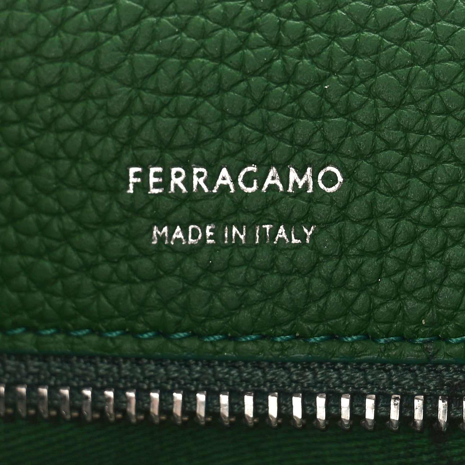 Salvatore Ferragamo SALVATORE FERRAGAMO Hammered Calfskin Medium Fiamma Crossbody Bag Forest Green 6 of 9