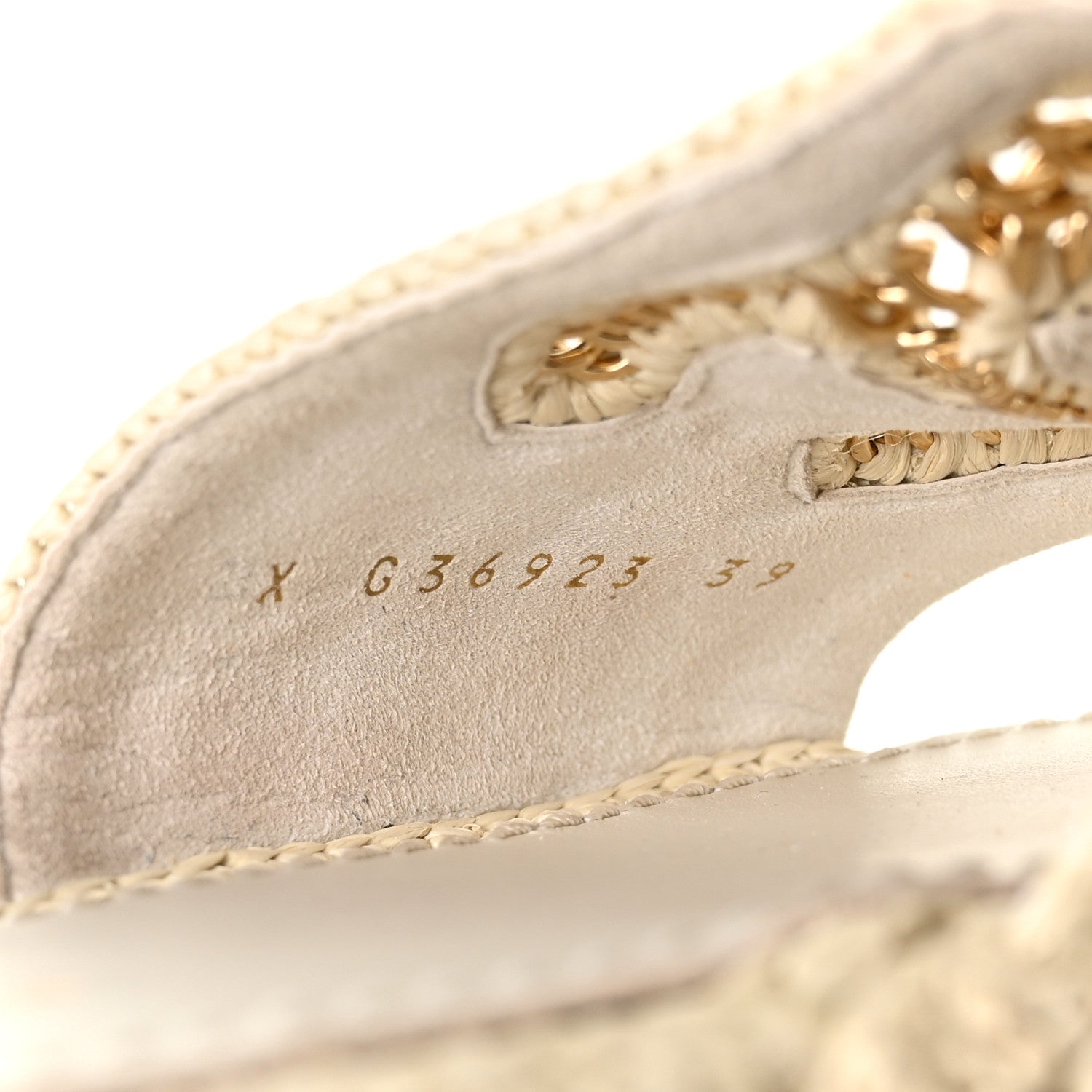 Chanel Cord Braided CC Mules 39 Light Beige 9 of 10