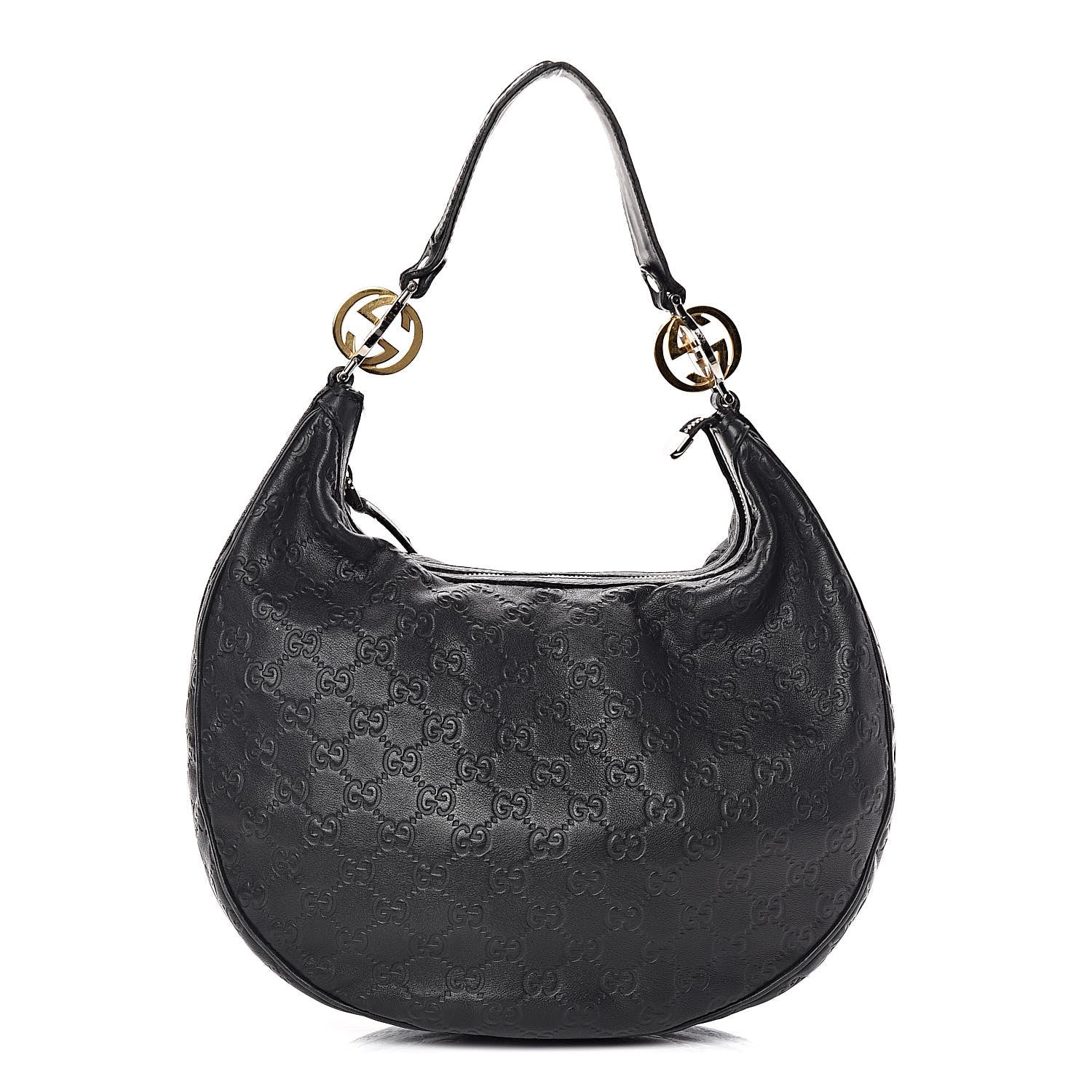 Gucci Guccissima Medium GG Twins Hobo Black 1 of 18