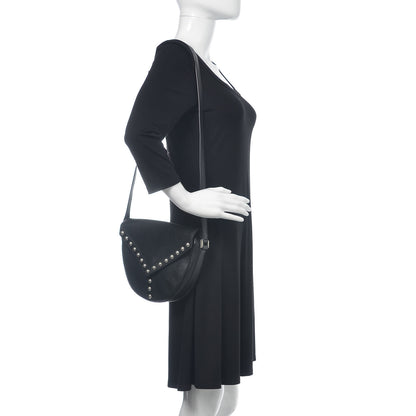 Saint Laurent Calfskin Y Studs Crossbody Bag Black 2 of 15