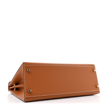 Hermes Epsom Kelly Sellier 32 Gold 4 of 11