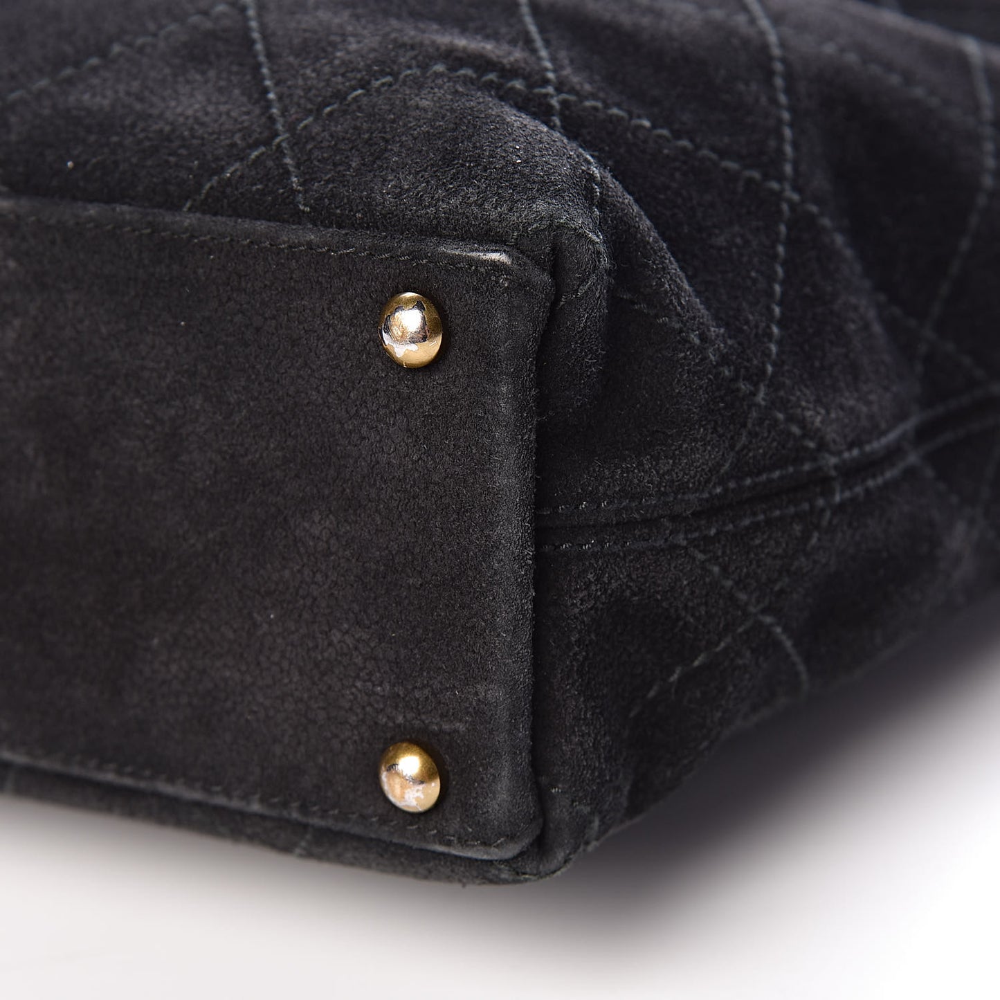 Iridescent Caviar Quilted Tote Black