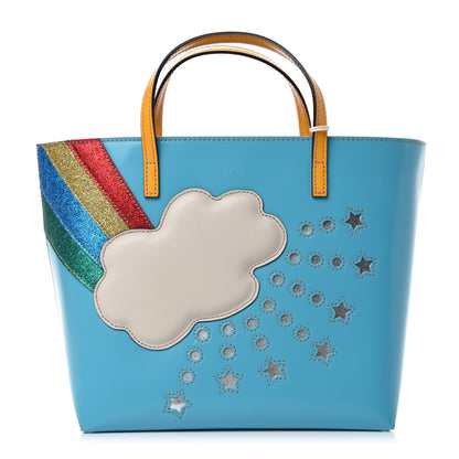 Gucci Calfskin Childrens Rainbow Tote Blue 1 of 10