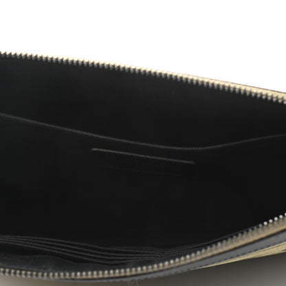 Saint Laurent Canvas Property of Saint Laurent Zip Top Tech Pouch Khaki 5 of 7