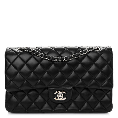 Chanel Lambskin Quilted Medium Double Flap Black 1 of 10