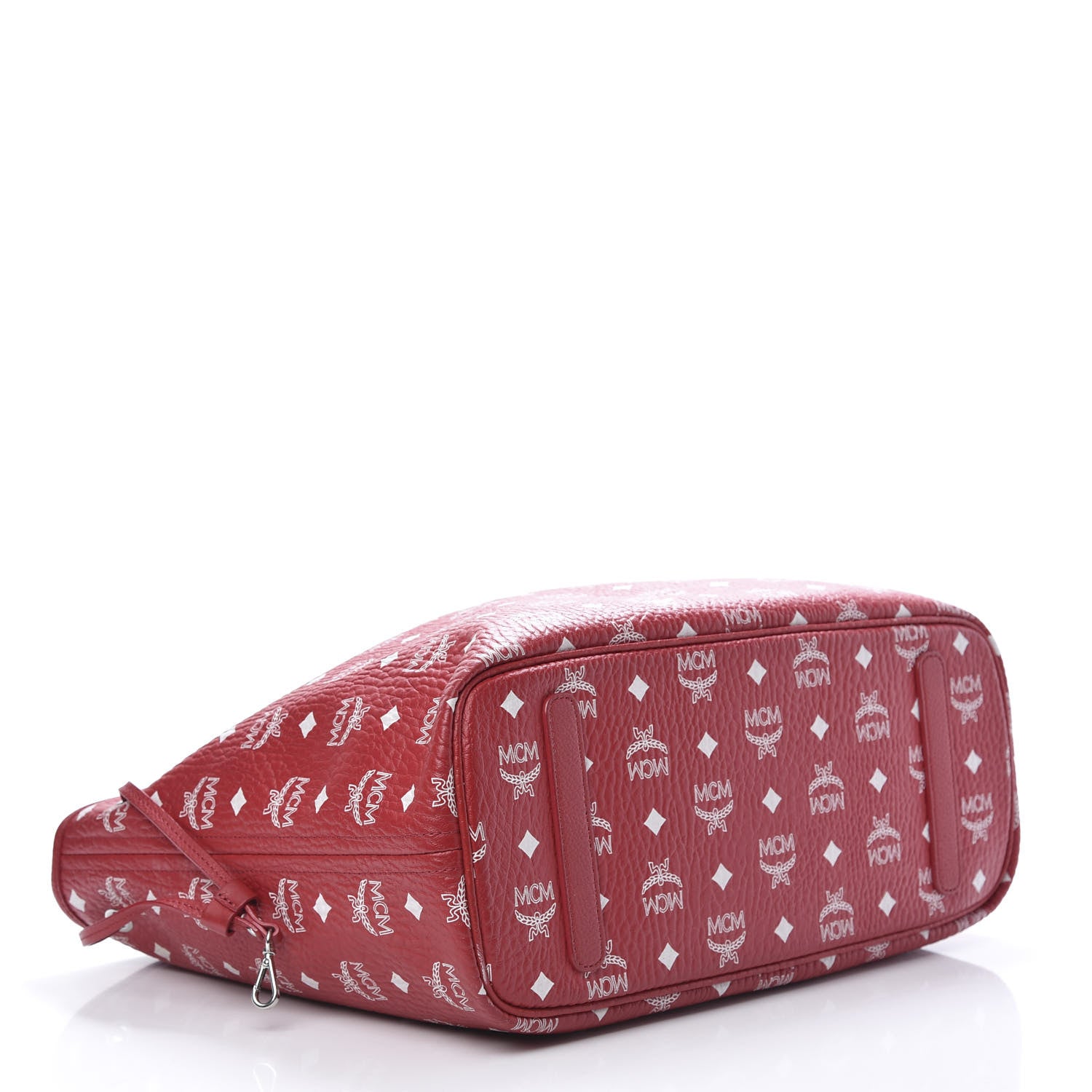 MCM Visetos Medium Liz Reversible Shopper Tote Ruby Red 6 of 17