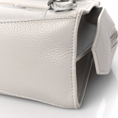 Balenciaga Grained Calfskin Neo Classic Silver Hardware Mini City Chalky White 9 of 10