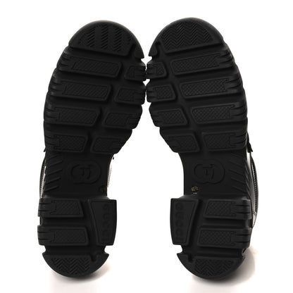Gucci Magnum Calfskin Nappa Samoa Womens Horsebit Platform Chunky Lug Sole 40mm Loafers 40.5 Black 6 of 9