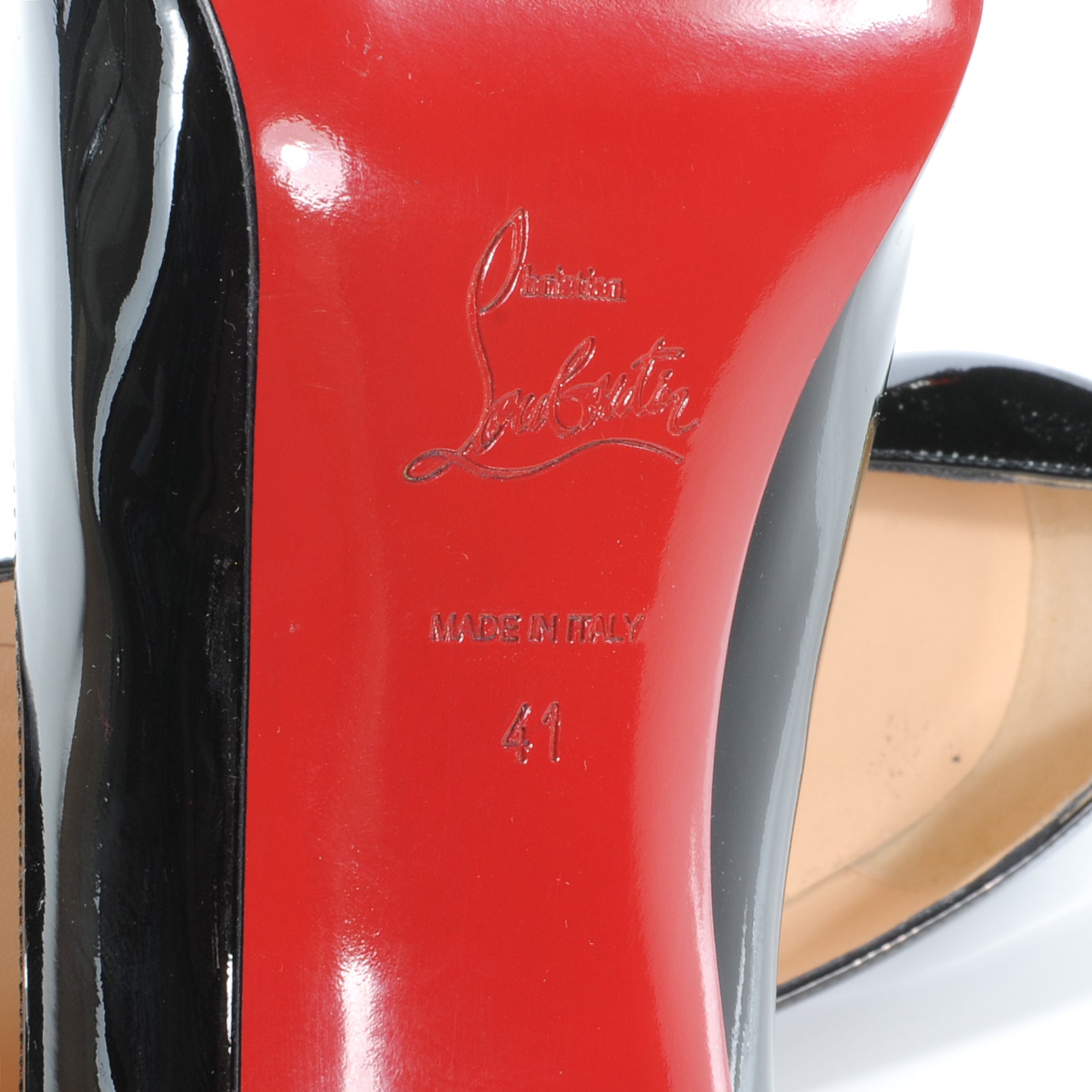 Christian Louboutin Patent Mater Claude 85 Platform Pumps 41 Black 6 of 6