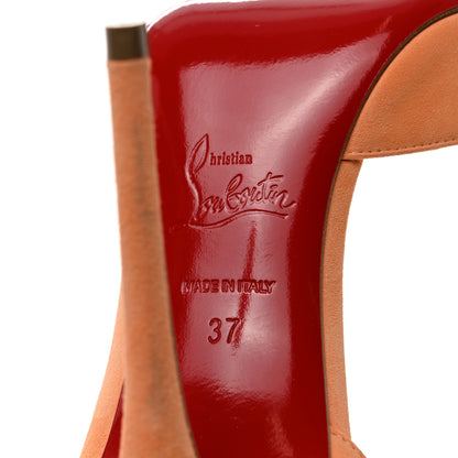 Christian Louboutin Suede Iriza 100 Pumps 37 Sunset 7 of 10