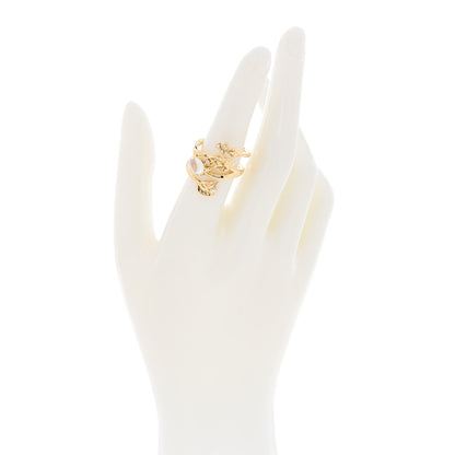 Temple St. Clair 18K Yellow Gold Diamond Moonstone Vine Wrap Ring 53 6.5 2 of 5