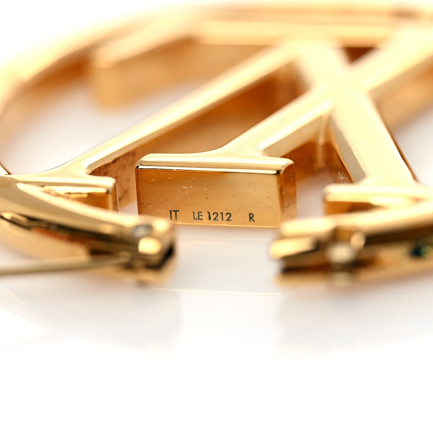 Louis Vuitton Metal Louise Hoop Earrings Gold 4 of 6
