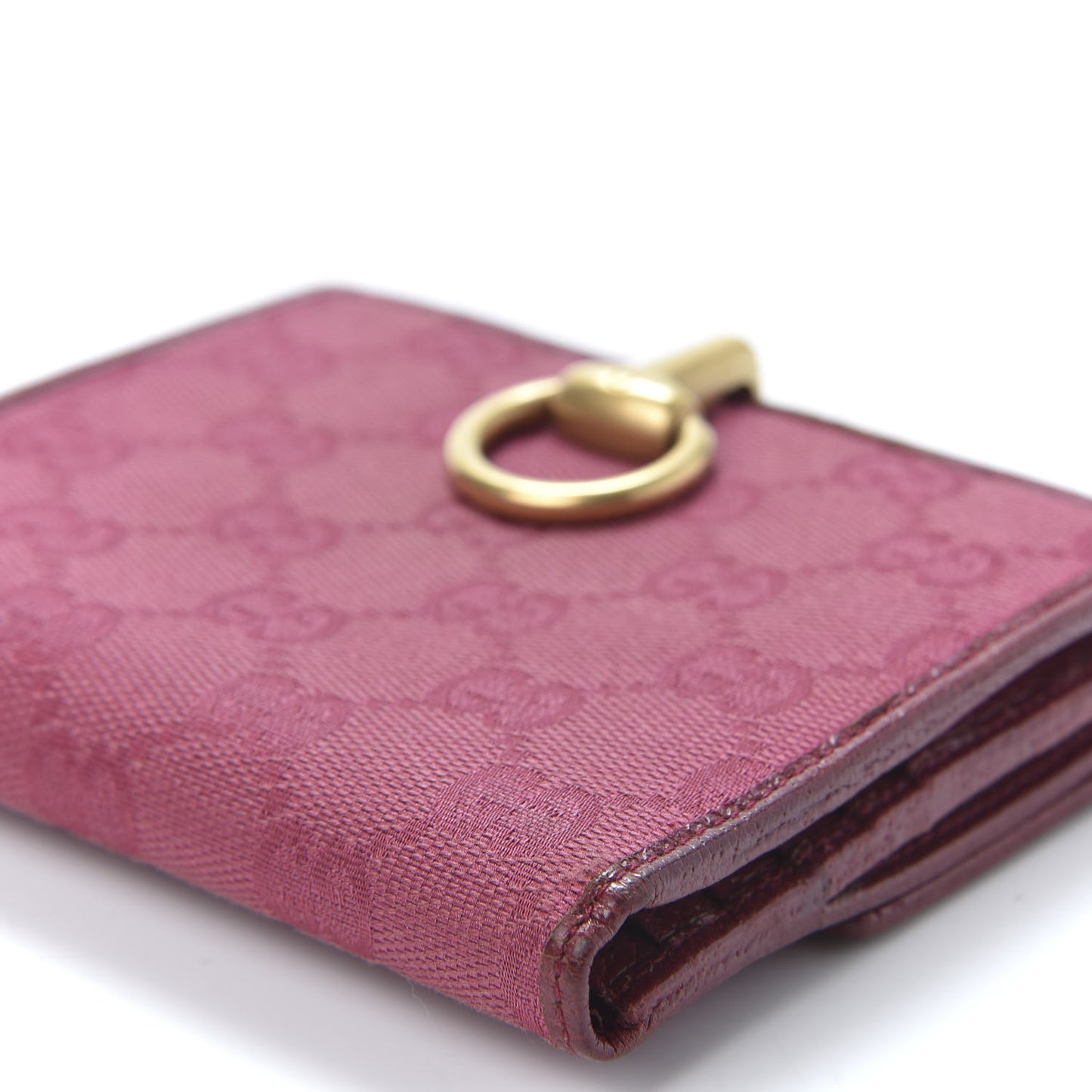 Monogram Horsebit Compact Wallet Bordeaux