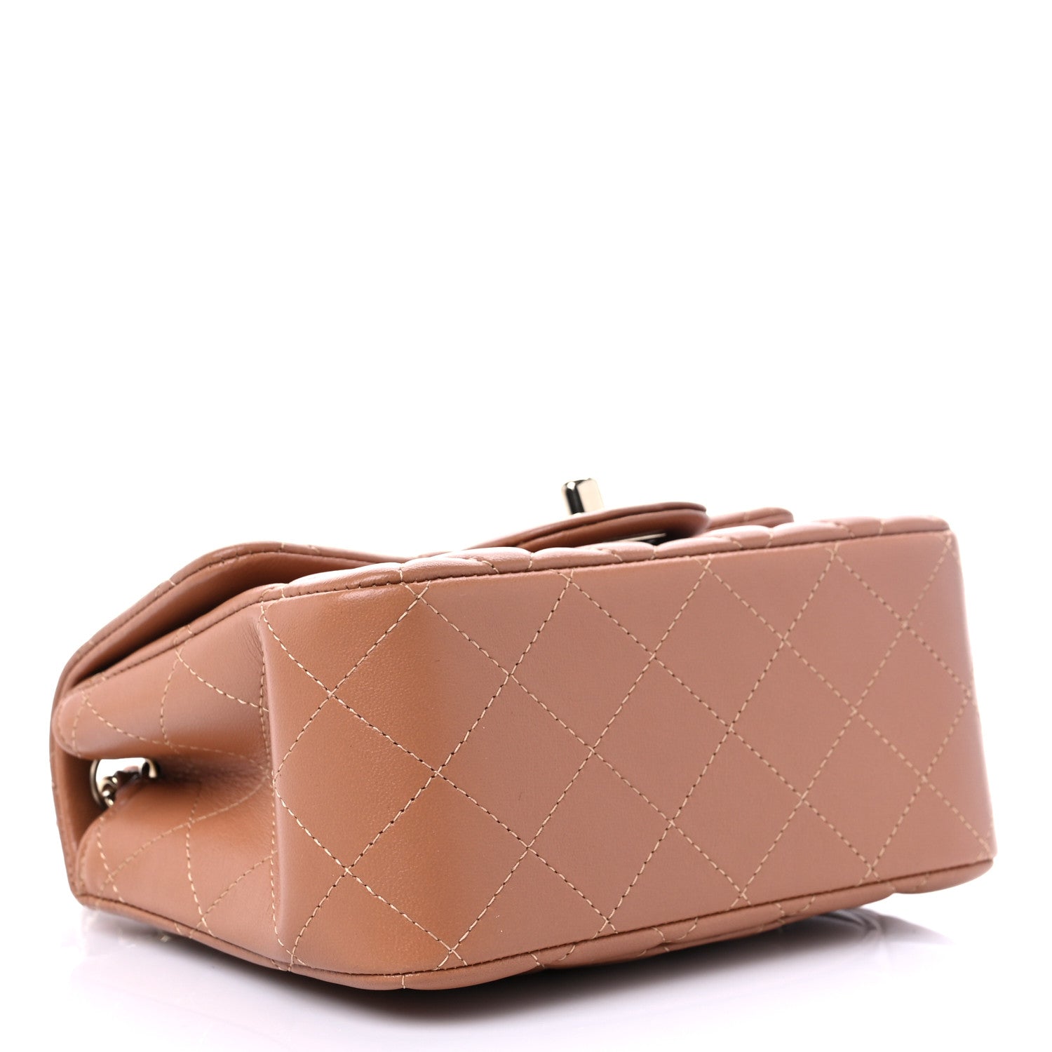 Chanel Lambskin Quilted Mini Square Flap Brown 4 of 10