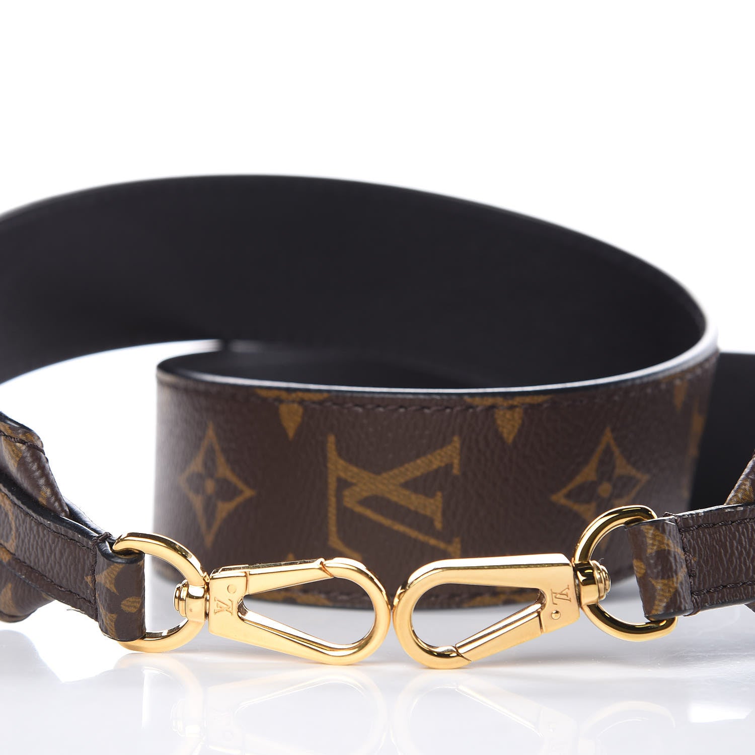 Louis Vuitton Monogram Bandouliere Shoulder Strap Black 3 of 6
