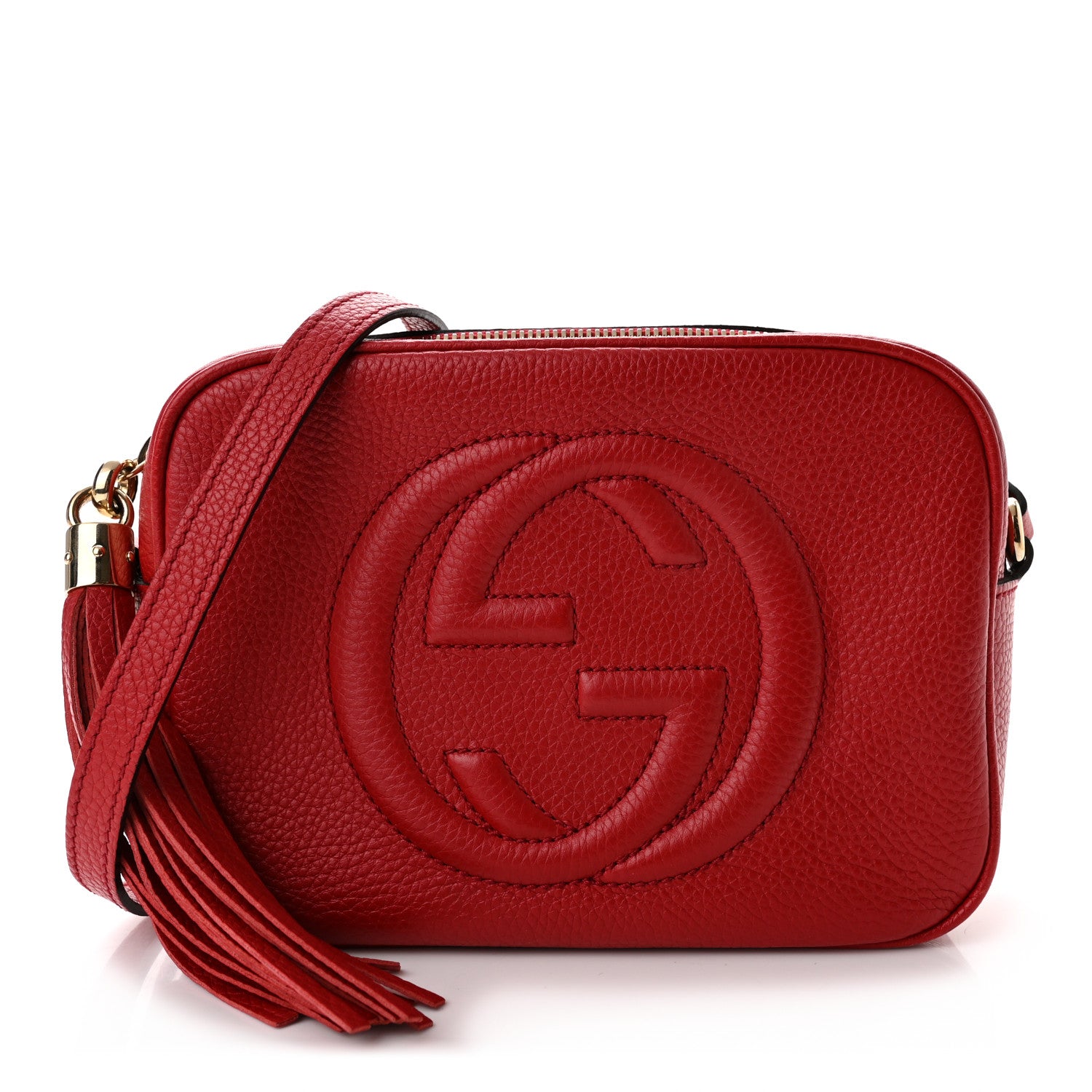 Gucci Pebbled Calfskin Small Soho Disco Bag Tabasco Red 1 of 11