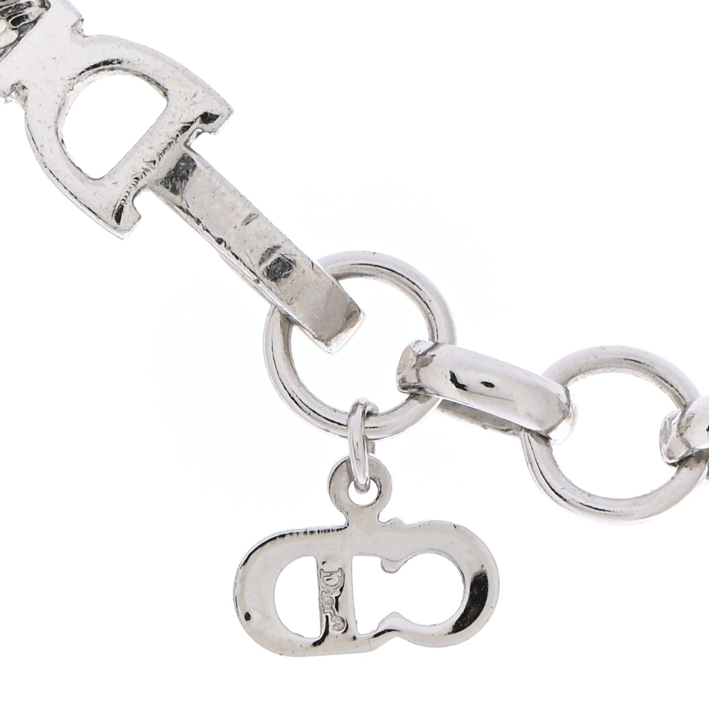 Bow CD Necklace Silver