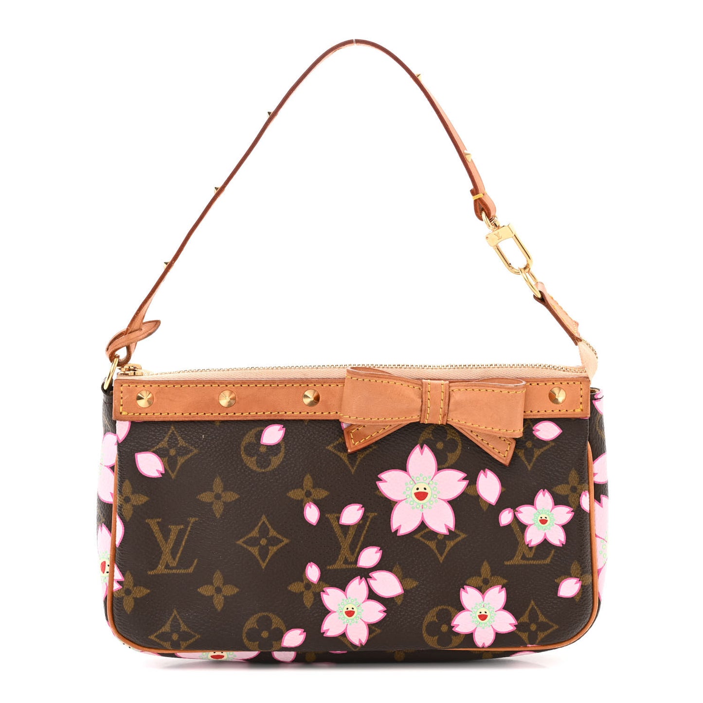 Monogram Cherry Blossom Pochette Accessories Brown
