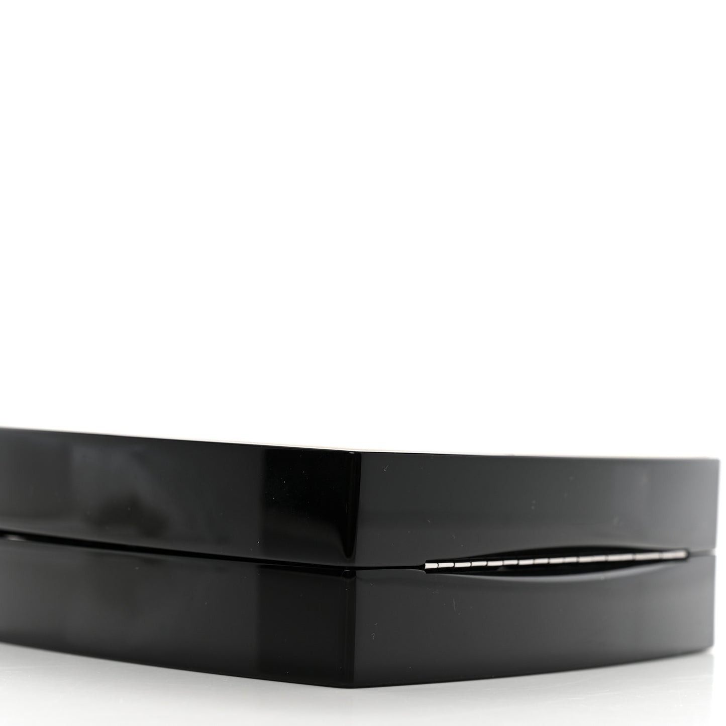 Plexiglass Compact Box Clutch Black Ivory