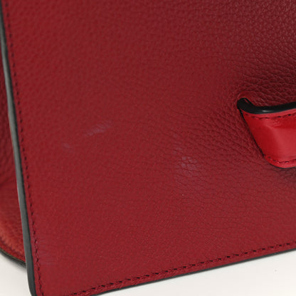 Loewe Grained Calfskin Medium Barcelona Shoulder Bag Scarlet Red 10 of 10