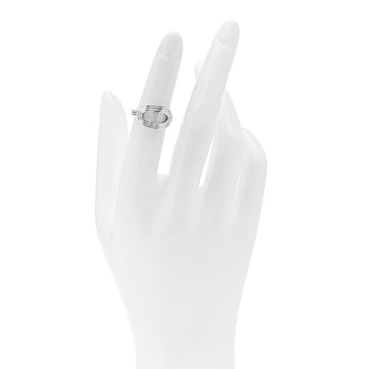 Hermes Sterling Silver Horizontal PM Chaine d'Ancre 24 Ring 48 4.5 2 of 6